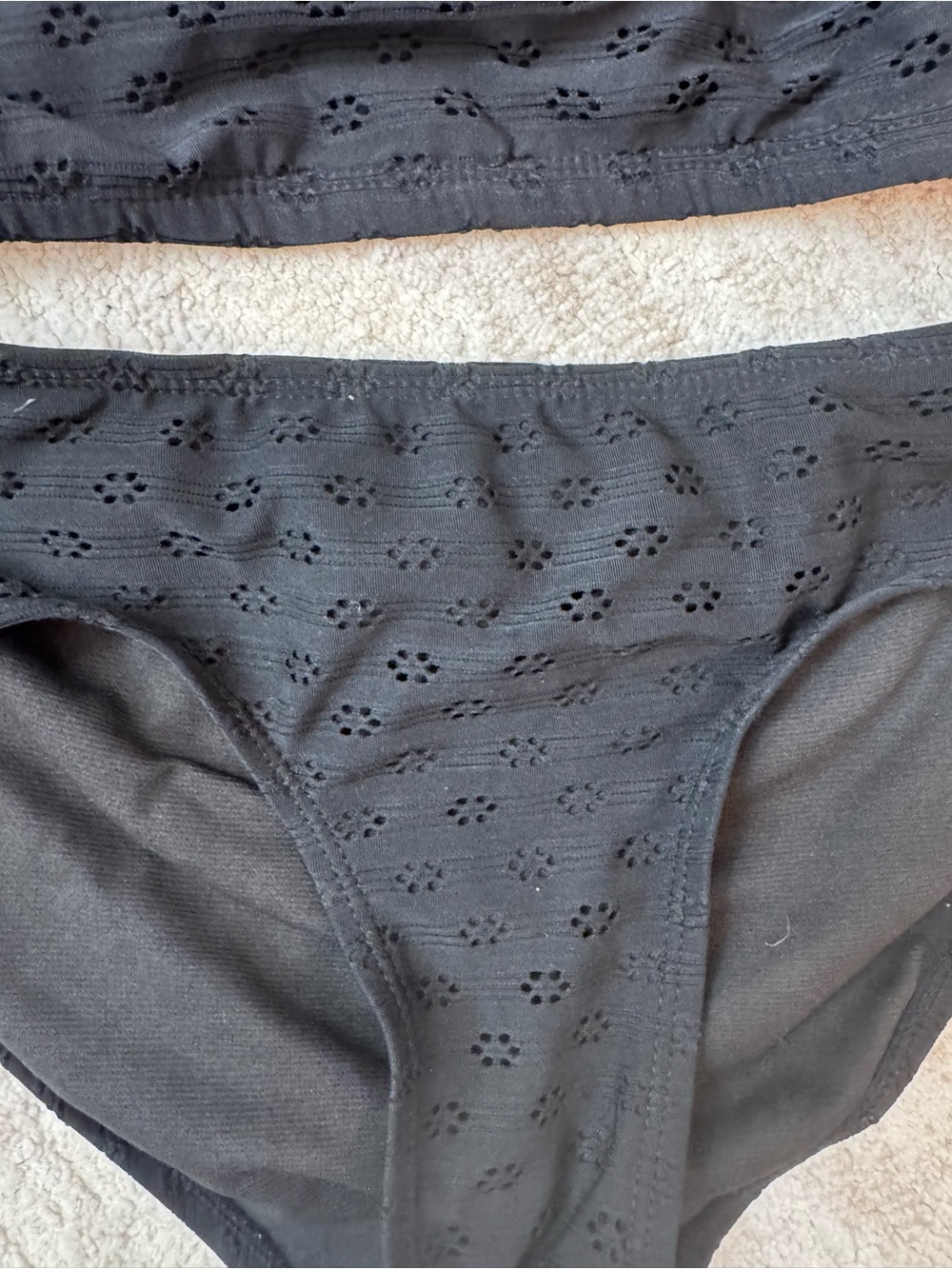 Black One-Shoulder Ruffle Bikini Set - Picture 2 of 5